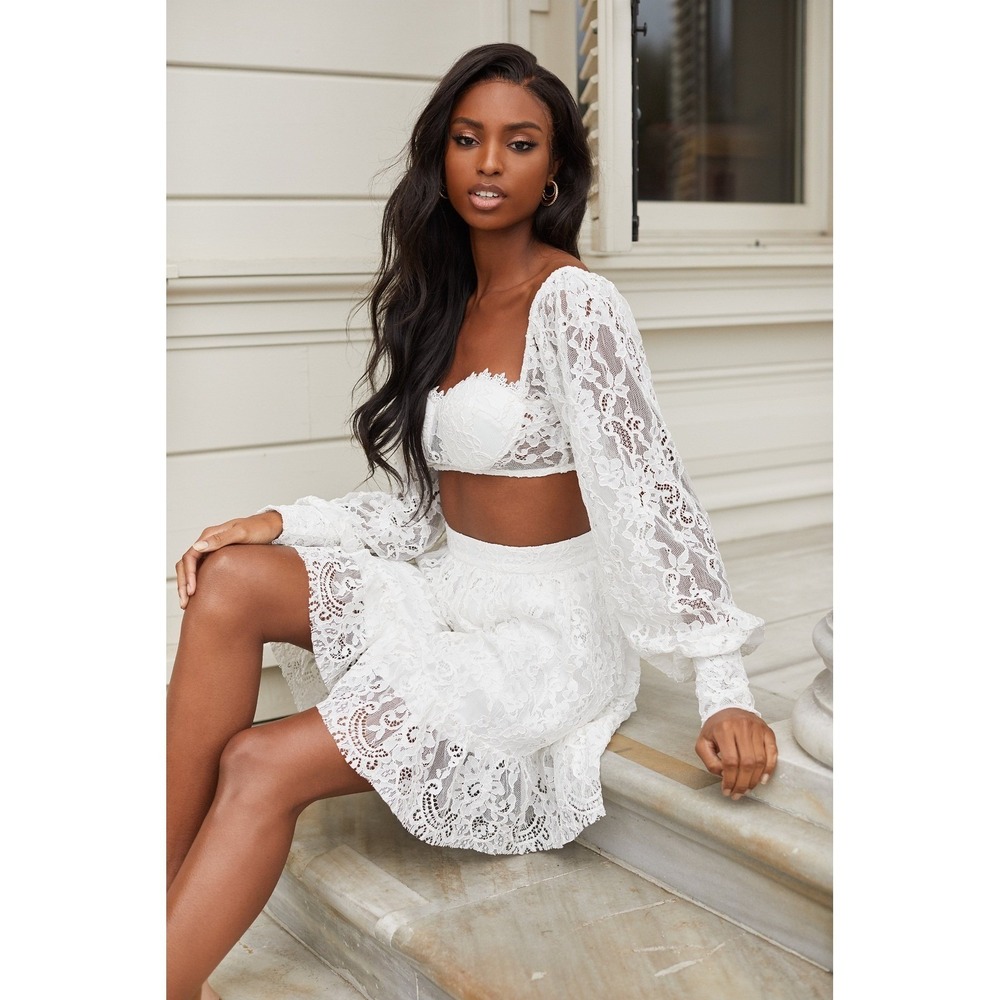 Alamour The Label Resort "Laria Set" –‎ White Lace Two-Piece (Size M) - Picture 2 of 8
